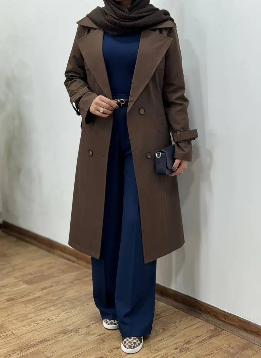 ترنچ کت بلند ضد آب آلما